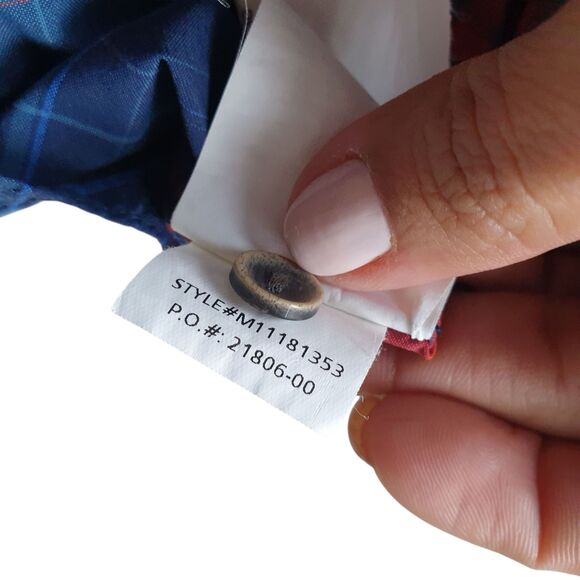 prAna Cayman Plaid Shirt Mens XXL Island Blue Short Sleeve Nylon Outdoor UPF - Picture 10 of 10